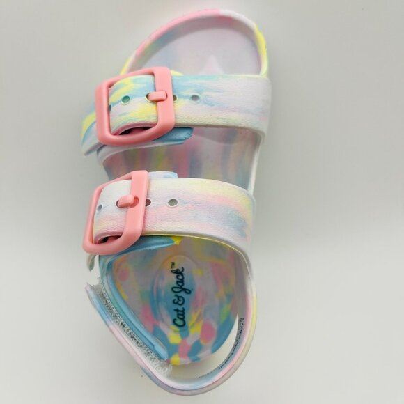 Toddler Girls' Ade Footbed Hook And Loop Sandals Multicolor Cat & Jack Size 5 - Picture 3 of 4